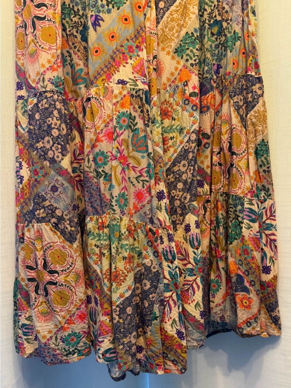 Natural Life Palazzo Patchwork Floral pants - Picture 2 of 4